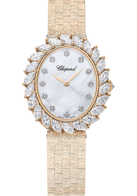 Chopard L'Heure Du Diamant Rose Gold 30 MM - Rose Gold Bracelet - Diamond Bezel - Mother-Of-Pearl Dial - 10A326-5106