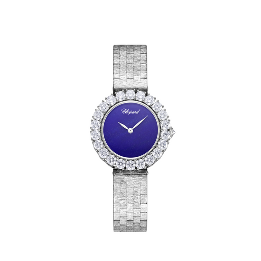 Chopard L'Heure Du Diamant White Gold 30 MM - White Gold Bracelet - Diamond Bezel - Lapis Lazuli Dial - 10a378-1002