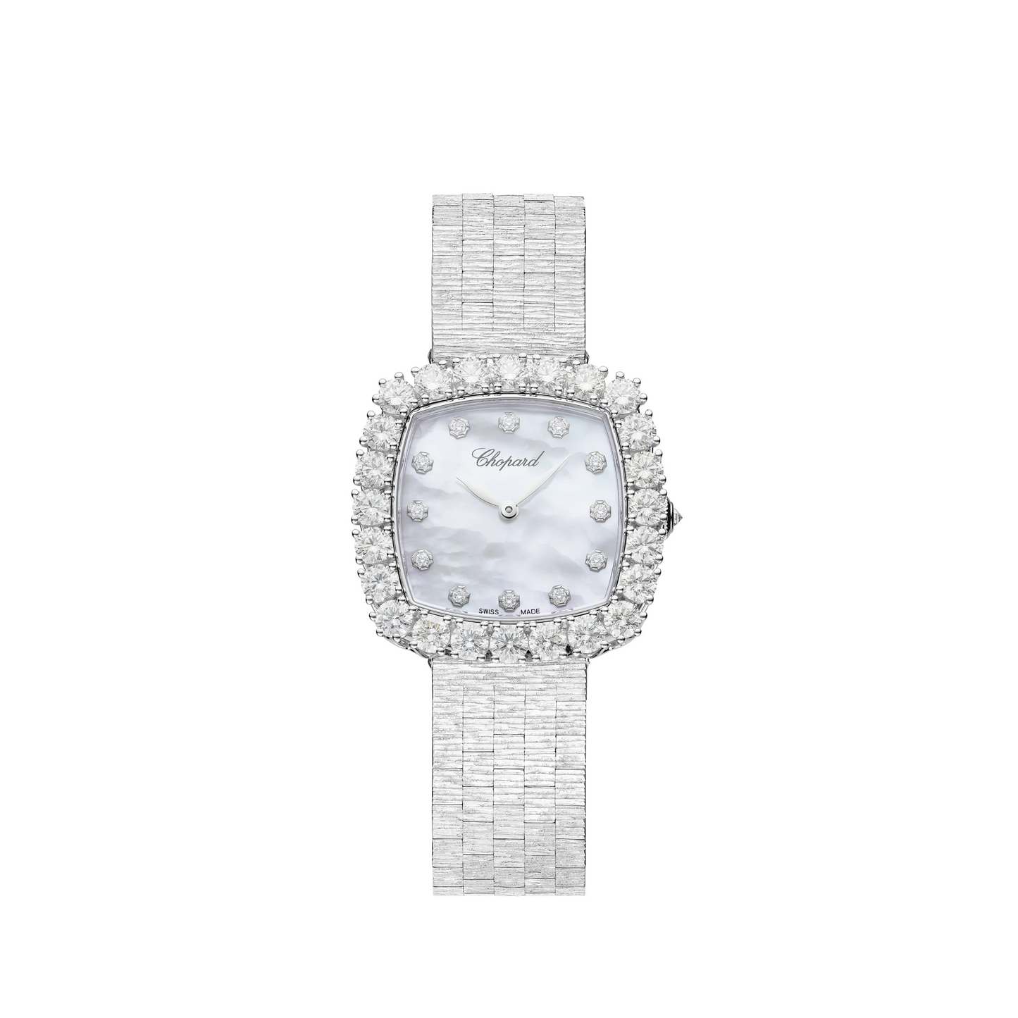 Chopard L'Heure Du Diamant White Gold 30.50 MM - White Gold Bracelet - Diamond Bezel - Mother-Of-Pearl Dial - 10A386-1106