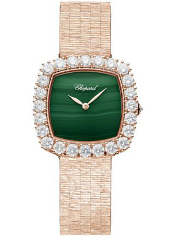 Chopard L'Heure Du Diamant Rose Gold 30 MM - Rose gold Bracelet - Diamond Bezel - Green Dial - 10A386-5111