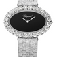 Chopard L'Heure Du Diamant White Gold 33 MM - White Gold Bracelet - Diamond Bezel - Onyx Dial - 10a376-1008