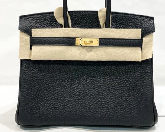 Hermès Birkin 25 - Black Brushed Togo - Gold Hardware - B25BBTGHW