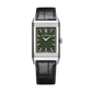 JLC - Reverso Tribute Rustam Pursues Akvan - Limited Edition - 45.6 MM x 27.4 MM - White Gold - Fir Green Guilloché Enamel Dial - Black Leather Strap - Q39334S4