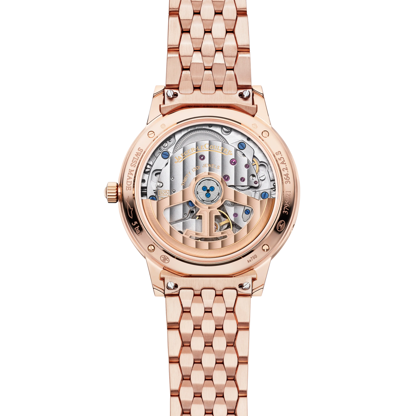 JLC - Rendez-Vous Classic Moon - 34 MM - Pink Gold - Silvered-Gray Guilloché Diamond Dial - Diamond-Set Bezel - Pink Gold Bracelet - Q3572131