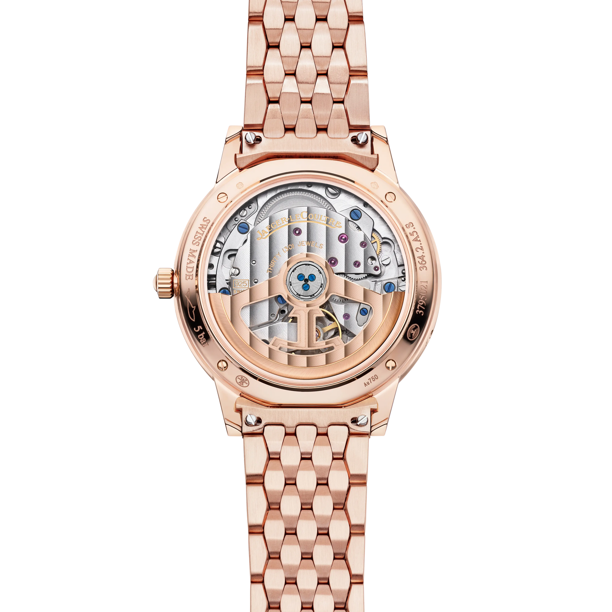JLC - Rendez-Vous Classic Moon - 34 MM - Pink Gold - Silvered-Gray Guilloché Diamond Dial - Diamond-Set Bezel - Pink Gold Bracelet - Q3572131