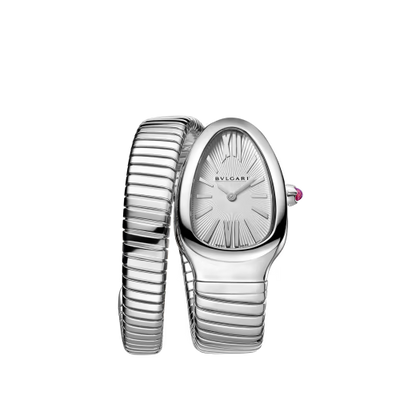 Bvlgari Serpenti Tubogas - 35 MM - Stainless Steel - Silver Opaline Dial - 101817 nyc watcher nyc watches