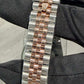 Rolex Stainless Steel And Pink Gold Datejust - 36 MM - Jubilee Bracelet - Fluted Bezel - Pink Roman Dial - 116231-0089