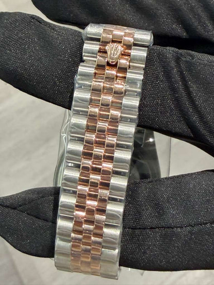 Rolex Stainless Steel And Pink Gold Datejust - 36 MM - Jubilee Bracelet - Fluted Bezel - Pink Roman Dial - 116231-0089