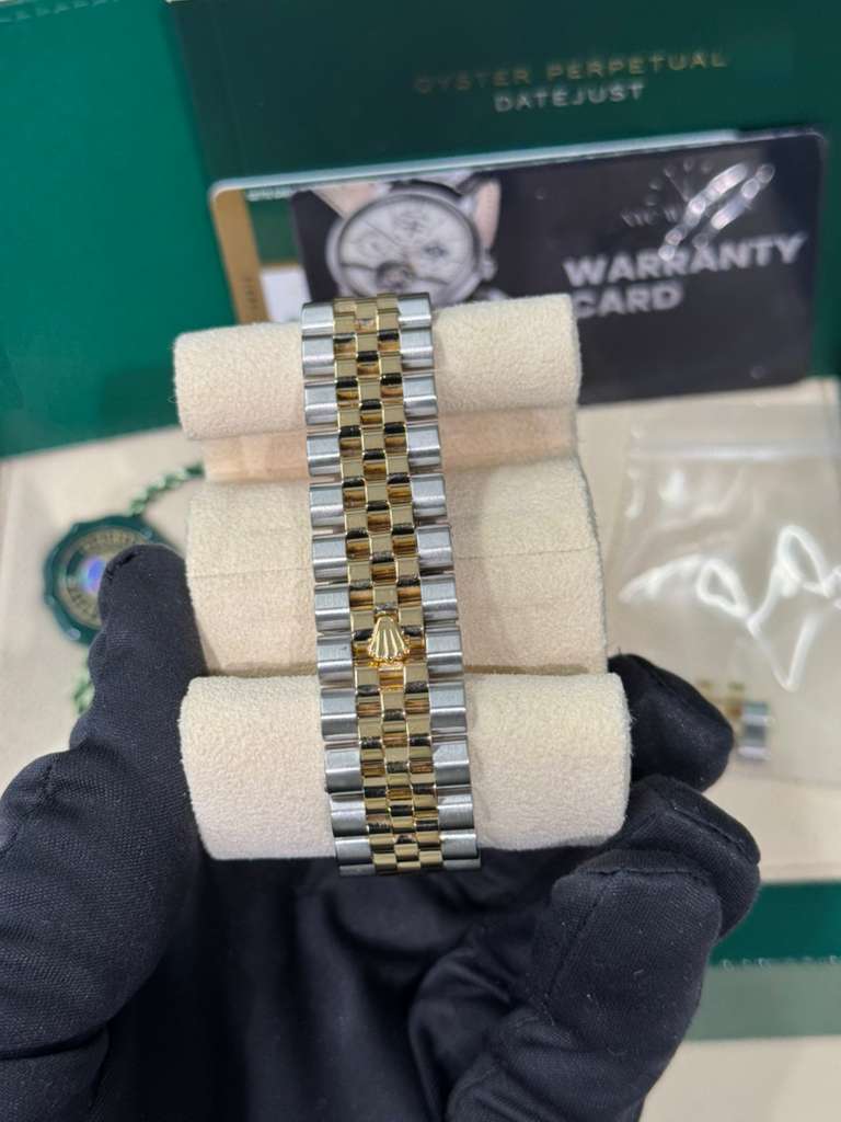 Rolex Stainless Steel And Yellow Gold Datejust - 36 MM - Jubilee Bracelet - Diamond Bezel - White Mother of Pearl Diamond Dial - 116243-0018