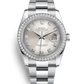 Rolex Stainless Steel And White Gold Datejust - 36 MM - Oyster Bracelet - Diamond Bezel - Silver Diamond Dial - 116244-0033