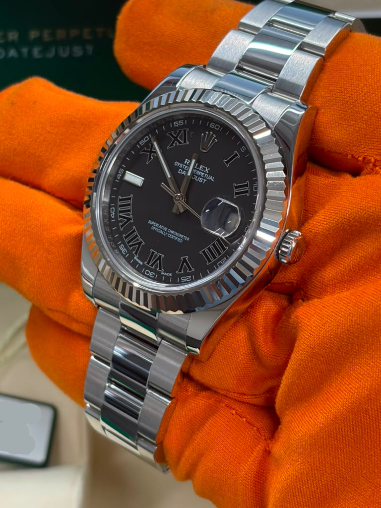 Rolex Datejust 41 MM Steel - Black Roman Dial - 116334-0002