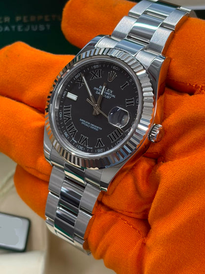 Rolex Datejust 41 MM Steel - Black Roman Dial - 116334-0002