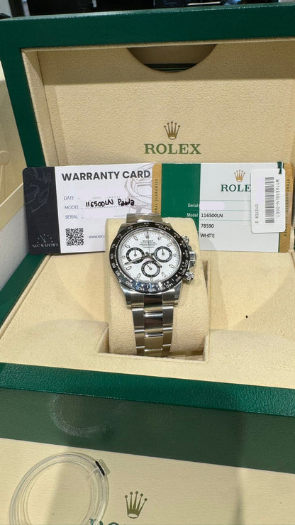 Rolex Panda Stainless Steel Daytona Watch - 40 MM - Oyster Bracelet - White Dial - 116500LN-0001