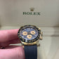 Rolex Yellow Gold Daytona Watch - 40 MM - Oysterflex Strap - Black Dial - 116518LN bkchof