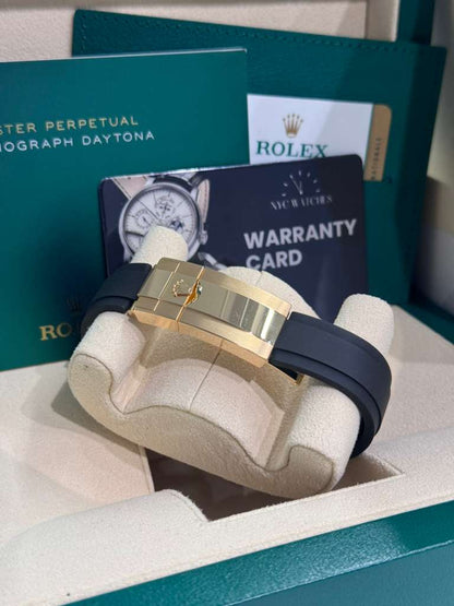 Rolex Yellow Gold Daytona Watch - 40 MM - Oysterflex Strap - Champagne Dial - 116518LN-0048