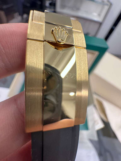 Rolex Yellow Gold Daytona Watch - 40 MM - Oysterflex Strap - Champagne Dial - 116518LN-0048