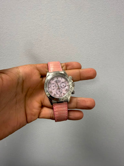 Rolex White Gold Daytona Beach Collection - 40 MM -&nbsp; Pink Leather Strap - Pink Dial - 116519 Pink