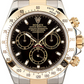 Rolex Yellow Gold And Stainless Steel Daytona 40 MM - Yellow Gold And Stainless Steel Bracelet - Black Dial - 116523 BLK