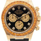 Rolex Yellow Gold Daytona Watch "Tangerine" - 40 MM - Oysterflex Strap - Black Diamond Dial - Orange Baguette Sapphire Bezel - 116588SACO BKD