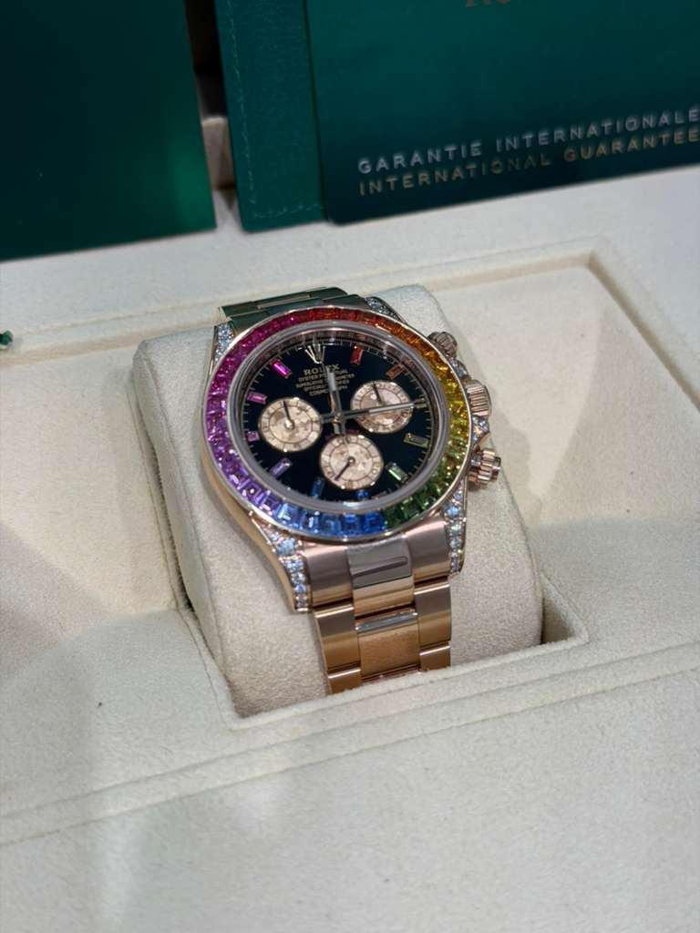 Rolex Rainbow Everose Gold Daytona Watch - 40 MM - Oyster Bracelet -&nbsp; Rainbow Black/MOP Dial Dial - 116595RBOW-0001