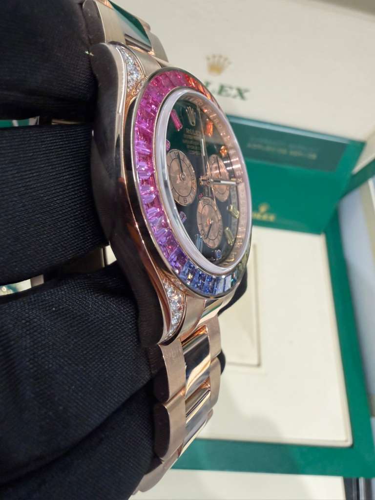 Rolex Rainbow Everose Gold Daytona Watch - 40 MM - Oyster Bracelet -&nbsp; Rainbow Black/MOP Dial Dial - 116595RBOW-0001