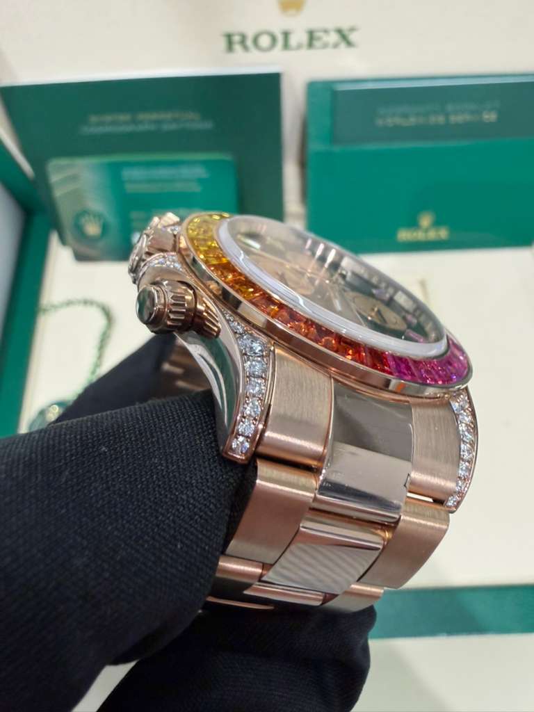 Rolex Rainbow Everose Gold Daytona Watch - 40 MM - Oyster Bracelet -&nbsp; Rainbow Black/MOP Dial Dial - 116595RBOW-0001