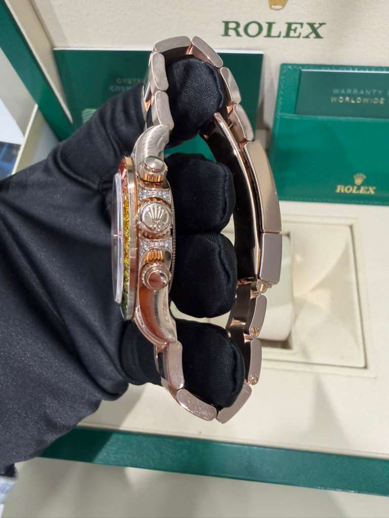 Rolex Rainbow Everose Gold Daytona Watch - 40 MM - Oyster Bracelet -&nbsp; Rainbow Black/MOP Dial Dial - 116595RBOW-0001