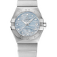 Omega Constellation Stainless Steel 27 MM - Stainless Steel Bracelet - Blue Mother-Of-Pearl Diamond Dial - 123.10.27.20.57.001