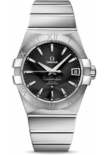 Omega Constellation Stainless Steel 38 MM - Stainless Steel Bracelet - Black Dial - 123.10.38.21.01.001