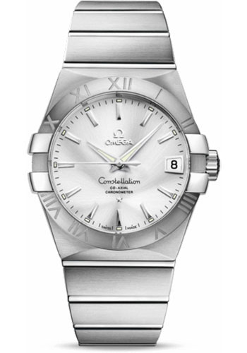 Omega Constellation Stainless Steel 38 MM - Stainless Steel Bracelet - Silver Dial - 123.10.38.21.02.001