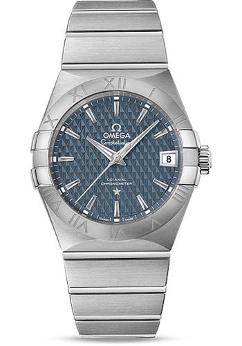 Omega Constellation Stainless Steel 38 MM - Stainless Steel Bracelet - Blue Dial - 123.10.38.21.03.001