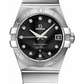 Omega Constellation Stainless Steel 38 MM - Stainless Steel Bracelet - Black Diamond Dial - 123.10.38.21.51.001