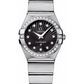 Omega Constellation Stainless Steel 24 MM - Stainless Steel Bracelet - Diamond Bezel - Black Diamond Dial - 123.15.24.60.51.001