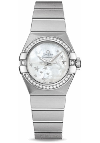 Omega Constellation Stainless Steel 27 MM - Stainless Steel Bracelet - Diamond Bezel - Mother-Of-Pearl Dial - 123.15.27.20.05.001