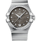 Omega Constellation Stainless Steel 27 MM - Stainless Steel Bracelet - Diamond Bezel - Grey Diamond Dial - 123.15.27.20.56.001