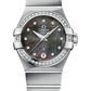 Omega Constellation Stainless Steel 27 MM - Stainless Steel Bracelet - Diamond Bezel - Tahiti Mother-Of-Pearl Diamond Dial - 123.15.27.20.57.003