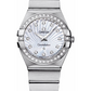 Omega Constellation Stainless Steel 27 MM - Stainless Steel Bracelet - Diamond Bezel - Mother-Of-Pearl Diamond Dial - 123.15.27.60.55.002