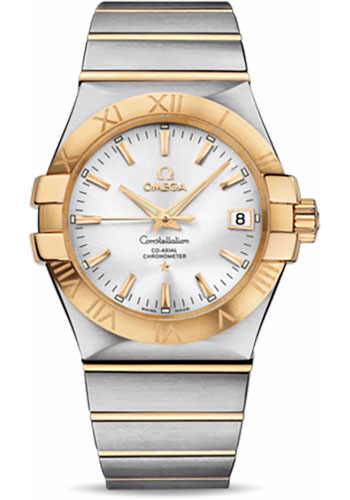 Omega Constellation Stainless Steel and Yellow Gold 35 MM - Stainless Steel and Yellow Gold Bracelet - Silver Dial - 123.20.35.20.02.002