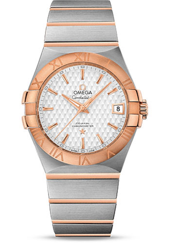 Omega Constellation Stainless Steel and Rose Gold 35 MM - Stainless Steel and Rose Gold Bracelet - Silver Dial - 123.20.35.20.02.005