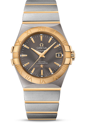 Omega Constellation Stainless Steel and Yellow Gold 35 MM - Stainless Steel and Yellow Gold Bracelet - Grey Dial - 123.20.35.20.06.001