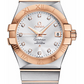 Omega Constellation Stainless Steel and Rose Gold 35 MM - Stainless Steel and Rose Gold Bracelet - Silver Diamond Dial - 123.20.35.20.52.001