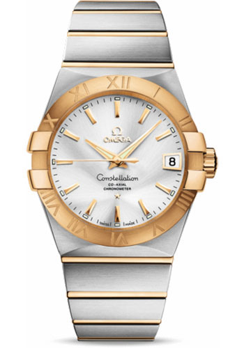 Omega Constellation Stainless Steel and Yellow Gold 38 MM - Stainless Steel and Yellow Gold Bracelet - Silver Dial - 123.20.38.21.02.002