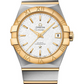 Omega Constellation Stainless Steel and Yellow Gold 38 MM - Stainless Steel and Yellow Gold Bracelet - White Silvery Dial - 123.20.38.21.02.006