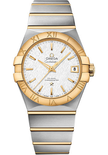 Omega Constellation Stainless Steel and Yellow Gold 38 MM - Stainless Steel and Yellow Gold Bracelet - White Silvery Dial - 123.20.38.21.02.006