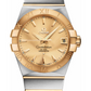 Omega Constellation Stainless Steel and Yellow Gold 38 MM - Stainless Steel and Yellow Gold Bracelet - Champagne Dial - 123.20.38.21.08.001