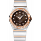 Omega Constellation Rose Gold and Stainless Steel 24 MM - Rose Gold and Stainless Steel Bracelet - Diamond Bezel - Brown Diamond Dial - 123.25.24.60.63.002