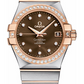 Omega Constellation Stainless Steel and Rose Gold 35 MM - Stainless Steel and Rose Gold Bracelet - Diamond Bezel - Brown Diamond Dial - 123.25.35.20.63.001