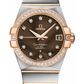 Omega Constellation Stainless Steel and Rose Gold 38 MM - Stainless Steel and Rose Gold Bracelet - Diamond Bezel - Brown Diamond Dial - 123.25.38.21.63.001