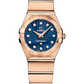 Omega Constellation Rose Gold 24 MM - Rose Gold Bracelet - Blue Supernova Diamond Dial - 123.50.24.60.53.001