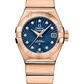 Omega Constellation Rose Gold 27 MM - Rose Gold Bracelet - Blue Supernova Diamond Dial - 123.50.27.20.53.001